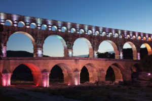Pont du Gard, römisches Aquädukt, UNESCO Welterbe, Fluss Gard, Languedoc-Roussillon, Südfrankreich, Frankreich Pont du Gard, römisches Aquädukt, UNESCO Welterbe, Fluss Gard, Languedoc-Roussillon, Südfrankreich, Frankreich